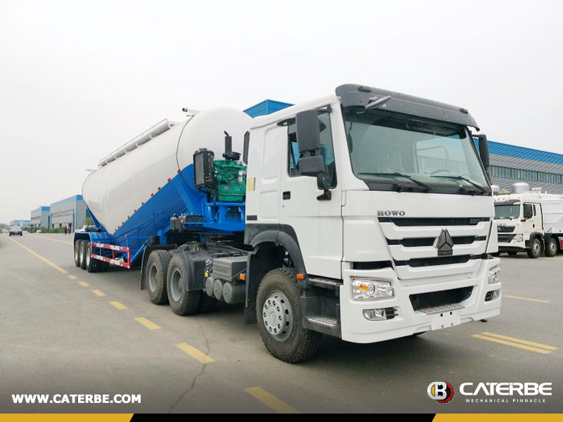Kazakhstan - 1 Unit HOWO CLW9400GFL Cement Semi-Trailer