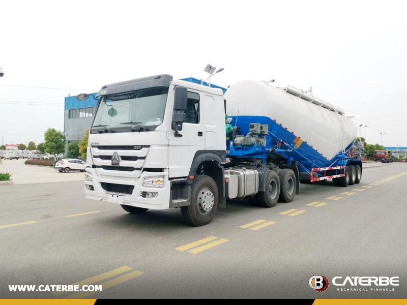 Kazakhstan - 1 Unit HOWO CLW9400GFL Cement Semi-Trailer